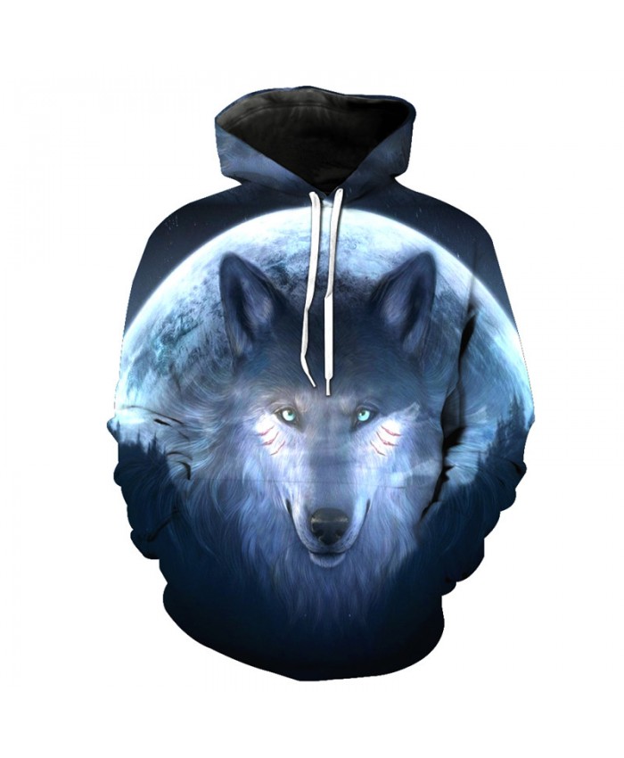 Wolf Style Fashion Hooded Sweatshirt Cool Pullover Men Women Casual Pullover Sportswear