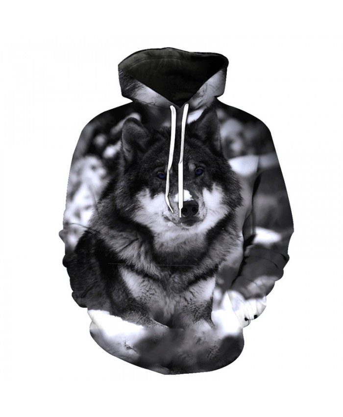 Wolf Style Fashion Hoodie Sky Prairie Wolf Print Casual Hooded Pullover Printed Hooded Sweatshirt Tracksuit Pullover Hooded Sweatshirt