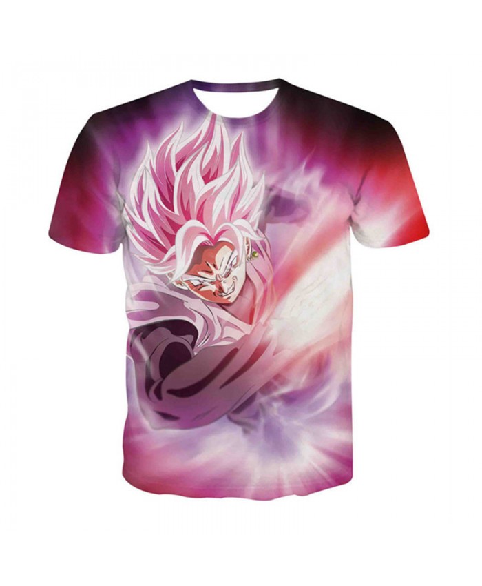 Womens Mens Dragon Ball Z t-shirt 3D Vegeta T Men Super Saiyan Shirt Novelty Summer Clothes Tee Shirt Homme Dragonball Pink