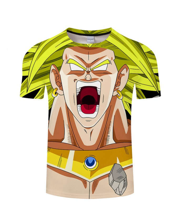 Yellow Anime 3D Print T shirt Men Dragon Ball Summer Fashion Short Sleeve Goku Tops&Tees Tshirts Camiseta Drop Ship