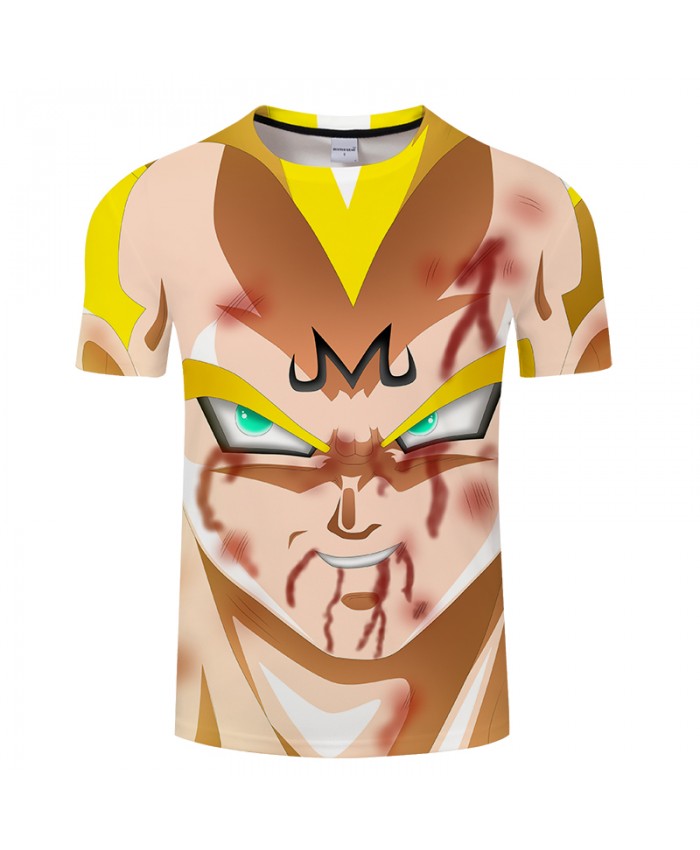 Yellow Goku Face 3D Print T shirt Men Dragon Ball Summer Anime ShortSleeve Tops&Tee Tshirts Hip Hop Camiseta DropShip