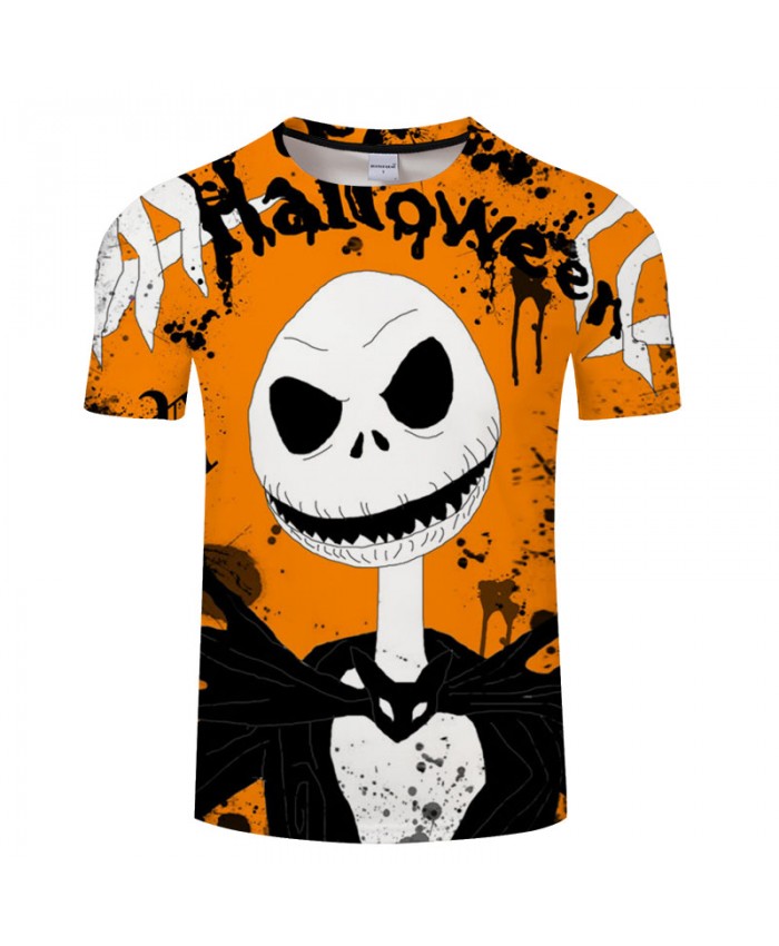 Yellow Halloween 3D Print T shirt Men T-shirts Brand Tops Tee Streetwear Summer Short Sleeve tshirt O-neck Drop Ship